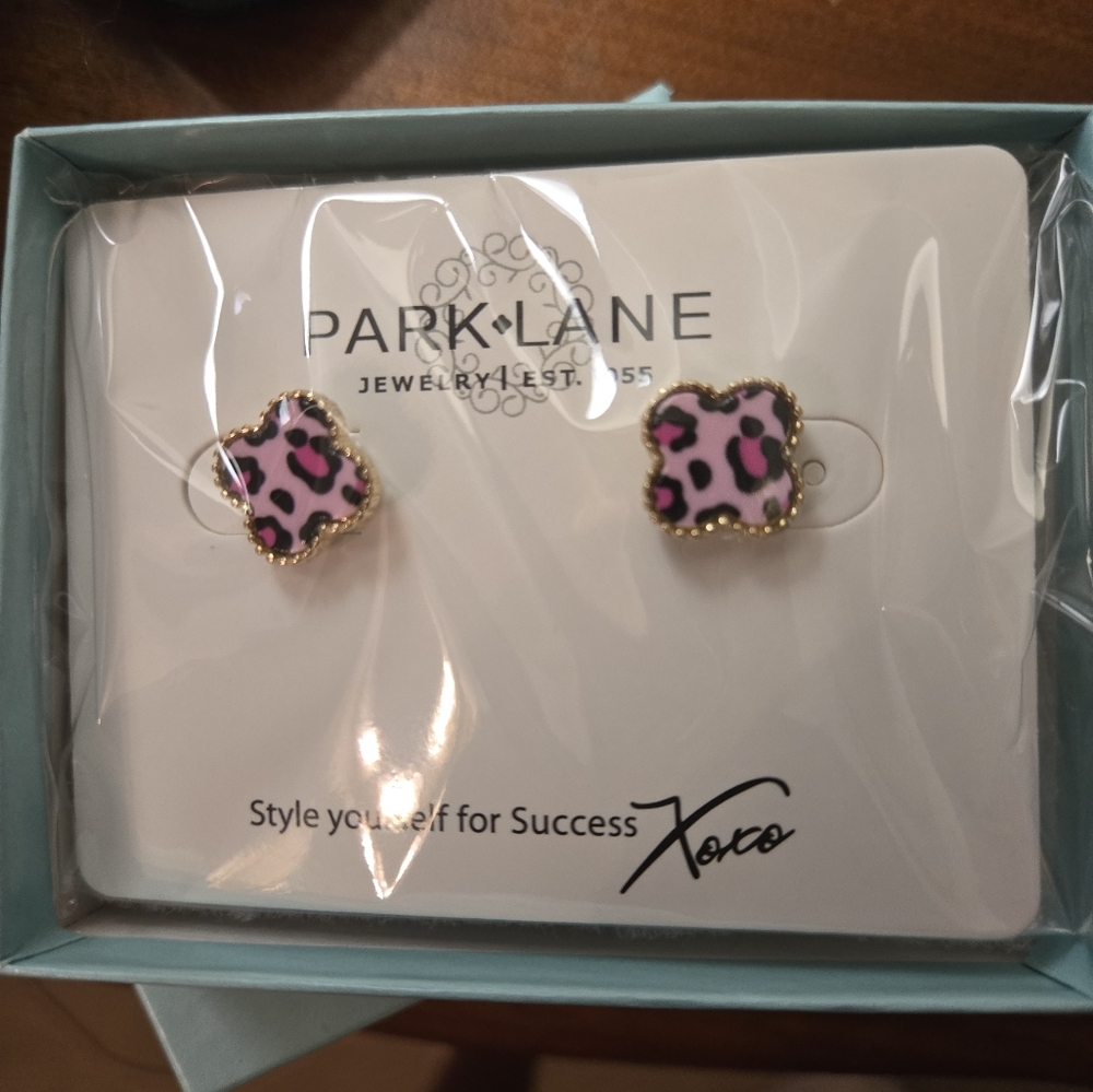 Park Lane Pink Leopard Earrings